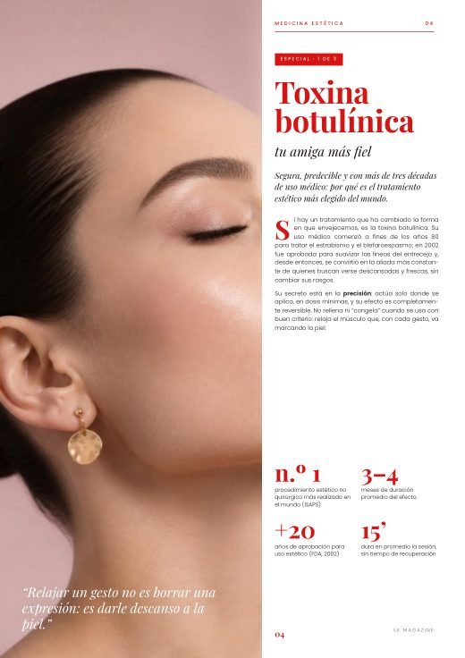 Especial toxina botulínica, EK Magazine